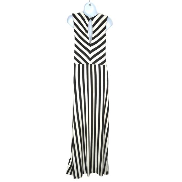 Nwt GUESS Nadia Knit Halter Maxi Dress Black/White Striped Women's Sz XL - Picture 4 of 8